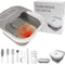 UNIFULL Foot Spa Bath Heat Massage Rollers Bubble Foot Pedicure Kit - WHITE - Like New