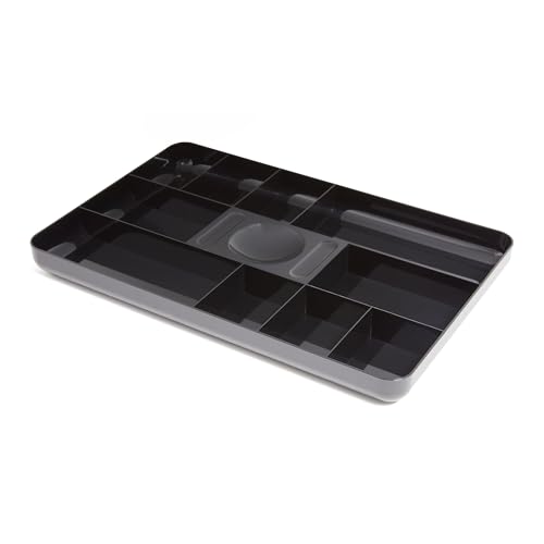 TRU RED STAPLES TR55350 13-COMPARTMENT PLASTIC DRAWER ORGANIZER - BLACK - Like New