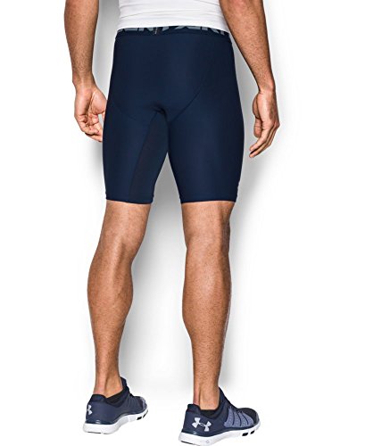 Under Armour Men's HeatGear Armour 2.0 9-inch Compression Shorts S Navy/Steel - Brand New