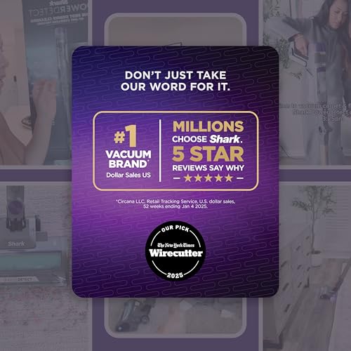 SHARK POWERDETECT PET PLUS CLEAN & EMPTY CORDLESS STICK VACUUM, DARK GRAY/BRONZE - Like New