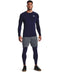 1366075 UNDER ARMOUR MEN'S COLDGEAR LEGGINGS MIDNIGHT NAVY/WHITE M - Brand New