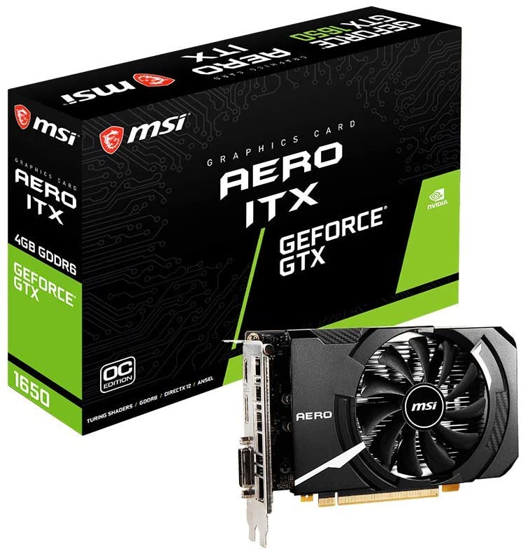 MSI Gaming GeForce GTX 1650 4GB GDRR6 Graphics Card GTX 1650 D6 AERO ITX OC Like New