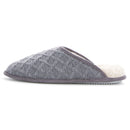 FLOOPI WOMEN’S ISABEL LATTICE KNIT SCUFF SLIPPERS SIZE WOMEN Medium (7-8) - GRAY - Brand New