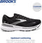 BROOKS WOMEN’S ADRENALINE GTS 23 SUPPORTIVE RUNNING SHOE - 7 BLACK/WHITE/SILVER - Like New