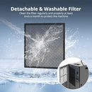 KESNOS 155 PINTS COMMERCIAL DEHUMIDIFIER WITH PUMP & 24-HOUR TIMER DP602A - GRAY - Like New