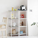 Roomnhome 4-Shelf Storage Unit E0 Grade MDF Tops Made in Korea (White) - Brand New