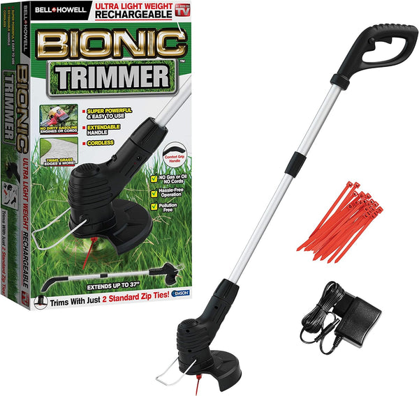 Bell Howell Bionic Trimmer, Rechargeable Portable Garden Trimmer - Silver, Black - Like New