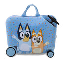DISNEY KIDS' BLUEY HARDSIDE RIDE-ON SPINNER SUITCASE - BLUE/MULTI - Like New