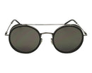 CARRERA OVAL SUNGLASSES - RUTHENIUM FRAME, GRAY LENSES, 50-22-140, GRAY/BLACK - Like New
