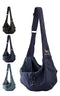 NOAH & PAW DOG SLING CARRIER FOR SMALL DOGS 5-18LB, PREMIUM TWILL - NAVY BLUE - Like New