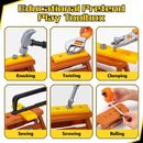 JOYSTONE 42PCS TOOL SET TODDLER BEGINNER TOOL BOX & TOY CHAINSAW DRILL - YELLOW - Brand New