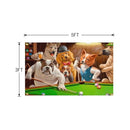 LEPCKIAT DOGS PLAYING BILLIARDS FUNNY FLAG 3X5FT,MEME FLAG,VIVID COLOR - Like New