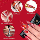 Saviland Poly Nails Gel Kit - 7 Colors Nail Extension Gel Kit Glitter Hard Gel - Brand New