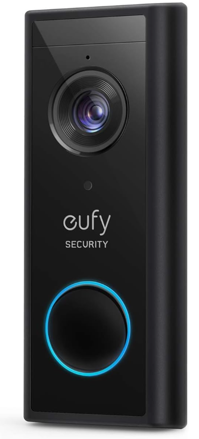 eufy Security Wireless 2K Resolution Video Doorbell T82101W1 - Black - Brand New