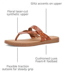 Skechers Women's Spring Showers Summer Cove Sandal V-Thong Tan Size 8.5 - Brand New