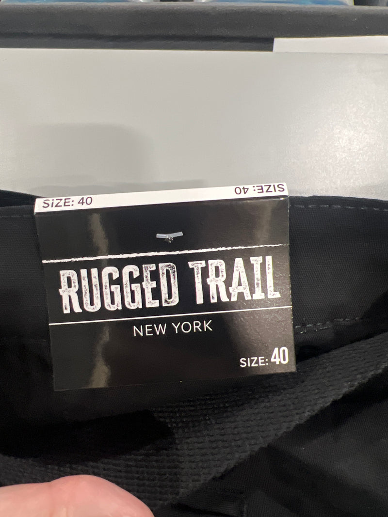 RUGGED TRAIL NEW YORK 2 CARGO POCKETS 4 WAY FLEXIBLE STRETCH - SIZE: 40 - BLACK - Brand New