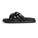 1200164 MUK LUKS WOMEN'S TIDAL WAVE SANDALS BLACK SIZE 8 - Like New