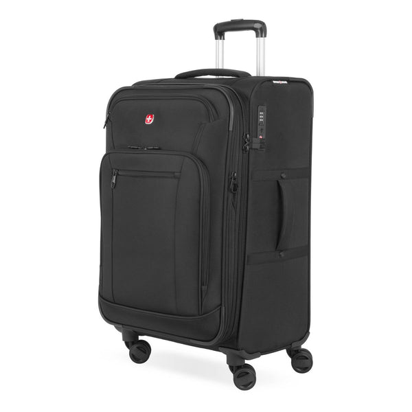 SWISSGEAR ZURICH SOFTSIDE MEDIUM CHECKED SUITCASE - BLACK - Like New