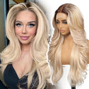 KOME Ombre Blonde Layered Wave 13x4 Synthetic Lace Front Wig 26IN - NEW - Brand New