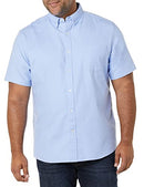 AMAZON ESSENTIALS MEN'S REGULAR-FIT SHORT SLEEVE OXFORD SHIRT SIZE M POWDER BLUE - Like New