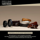 CARLO FELLINI MEN'S DRESS BELT HAND MADE 100% COW LEATHER BELT 38/40 - MAHOGANY - Like New