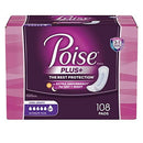 Poise Plus Ultimate Absorbency Long Pads, 108 Count - Brand New
