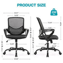 JHK DESK COMPUTER CHAIR WITH WHEELS ERGONOMIC OFFICE CHAIR WITH LUMBAR SUPPORT - Brand New