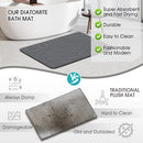 ZIKIBL Stone Bath Mat Diatomaceous Earth Shower Mat (Light Gray24 * 16'') - Like New