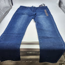 BLU ROCK MEN'S 4-WAY STRETCH SLIM FIT STRAIGHT DARK WASH - SIZE 36X31 - INDIGO - Brand New