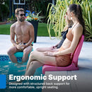 Step2 Folding Adult Flip Seat Portable Outdoor Chair Ground Backrest Capri Blue - Brand New