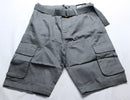 RUGGED TRAIL MEN'S CARGO 4-WAY STRETCH BELTED SHORTS - SIZE: MEN 40 - GRAY - Brand New