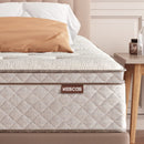 KESCAS 12 INCH MEMORY FOAM HYBRID QUEEN - CREME - Like New