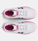 3026179 Under Armour W Charged Assert 10 Women White/Pink Size 7.5 Like New