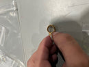 GENERIC GOLD CIRCLE EARRINGS WITH LITTLE WHITE JEWELS - GOLD - Like New