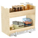 ROOMTEC Pull Out Cabinet Organizer Steel Slide Out Spice Rack 2-Tier - BEIGE - Like New