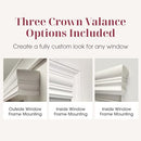 ARLO BLINDS Faux Wood Blinds with Crown Valance - 32.25 x 60" - White - Brand New