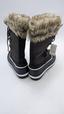 Mysoft Waterproof Winter Boots Warm Insulated Snow Size: 8 - Brown/Black/White - Brand New