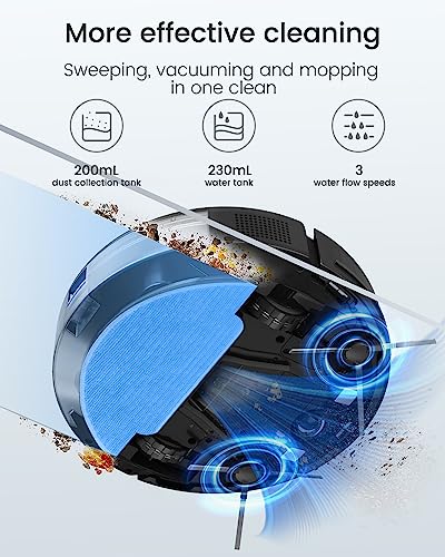 THAMTU G2 ROBOT VACUUM AND MOP COMBO 100MIN RUNTIME APP&VOICE CONTROL - BLACK - Like New