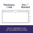 30 mil Thickness 6' x 8' PVC Shower Pan Liner - Grey - Brand New