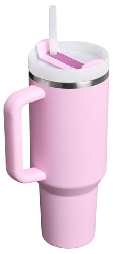 Stanley Quencher H2.0 Tumbler with Handle and Straw 40 oz Cherry Blossom - Like New