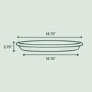 Bloem Terratray 2.7"H x 16"Dia. Resin Traditional Thyme Green Tray B002HJBNJY - Brand New