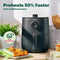 BELLA 3 Qt Manual Air Fryer Oven and 5-in-1 Multicooker, 1400 - Scratch & Dent