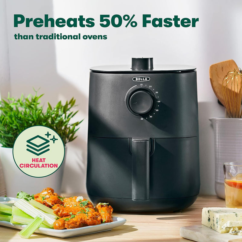 BELLA 3 Qt Manual Air Fryer Oven and 5-in-1 Multicooker, 1400 - Scratch & Dent