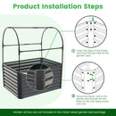SAVANA GALVANIZED RAISED GARDEN BED 72"L×36"W×24"H - TITANIUM GRAY - Like New