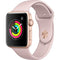 For Parts: Apple Watch Series 3 (GPS) 42MM Gold Alum Case Pink Sand Band -BATTERY DEFECTIVE