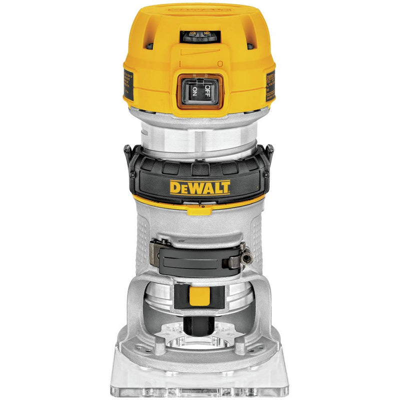 DEWALT ROUTER, FIXED BASE, 1-1/4 HP, 7.7-AMP, VARIABLE SPEED TRIGGER - GRAY - Like New