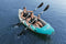 BESTWAY HYDROFORCE 2 RAPID ELITE INFLATABLE KAYAK 65142E- GREY/LIGHT BLUE Like New