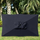 ASTELLA 101" SOLID PRINT RECTANGLE MARKET PATIO UMBRELLA-10FTX6FT - NAVY BLUE - Like New
