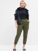 739049 GAP Women's Girlfriend Cargo Jogger Army Jacket Green 14P - Brand New