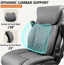 KERDOM - ERGONOMIC PU LEATHER OFFICE CHAIR - GRAY - Scratch & Dent